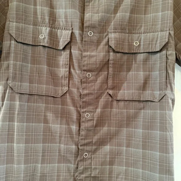 Patagonia Mens Brown Plaid Short Sleeve Snap Front Shirt 54070SS Size M - Picture 8 of 9